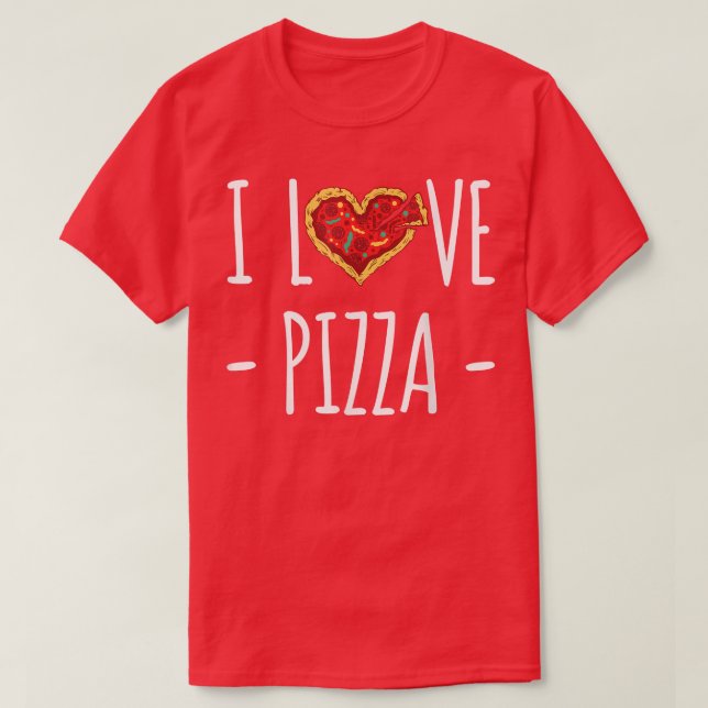 Camiseta Eu Amo Pizza 1291 (Frente do Design)