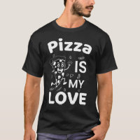 Camiseta Eu Amo Pizza - Camisa Engraçada para Aman