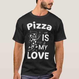 Camiseta Eu Amo Pizza - Camisa Engraçada para Aman