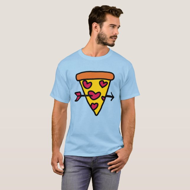 Camiseta Eu Amo Pizza Para Sempre (Frente Completa)