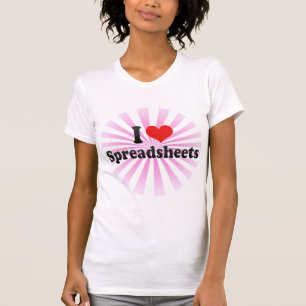 Camiseta Eu amo planilhas