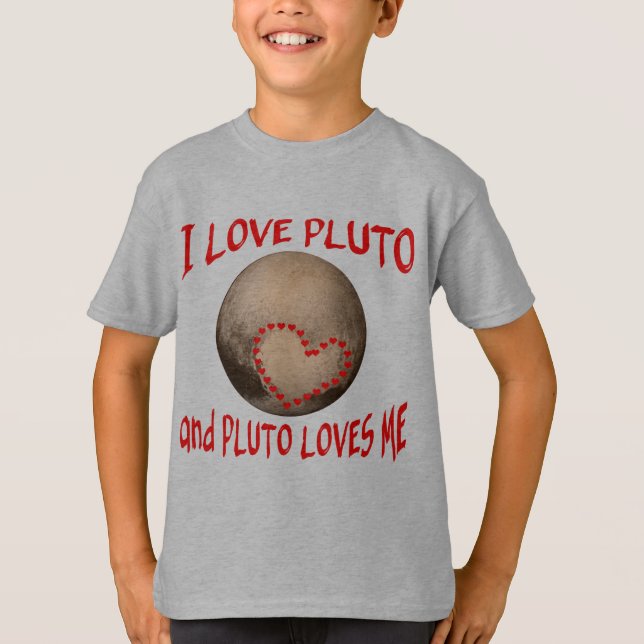 Camiseta Eu amo Pluto e Pluto ama-me (Frente)