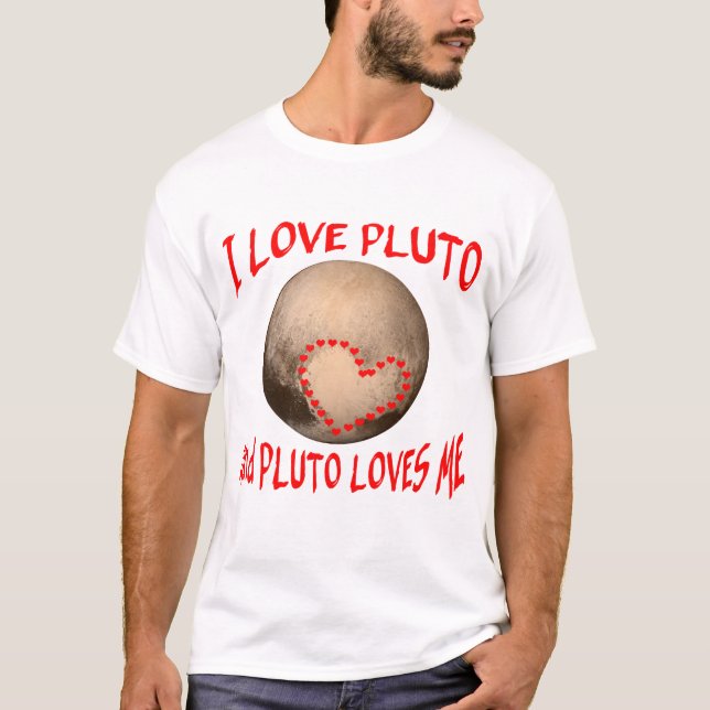 Camiseta Eu amo Pluto e Pluto ama-me (Frente)