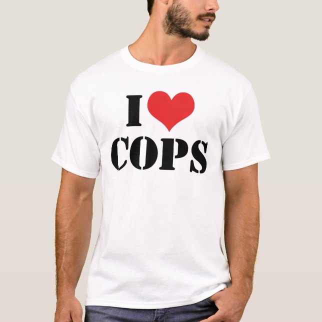 Camiseta Eu Amo Polícia (Frente)