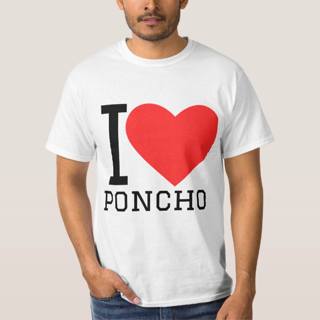 Camiseta Eu amo poncho (Frente)