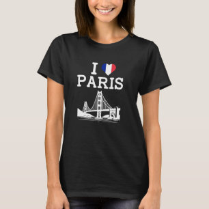 Camiseta Eu Amo Ponte do Paris Piada de Brincadeira Prank M