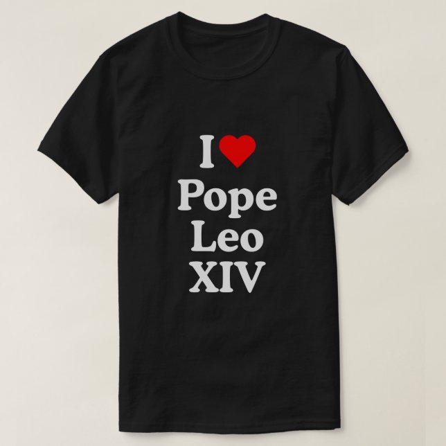CAMISETA EU AMO POPE LEO XIV (Frente do Design)