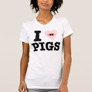 Camiseta eu amo porcos