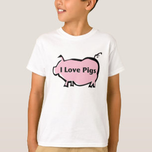 Camiseta Eu amo porcos
