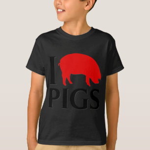Camiseta Eu amo porcos