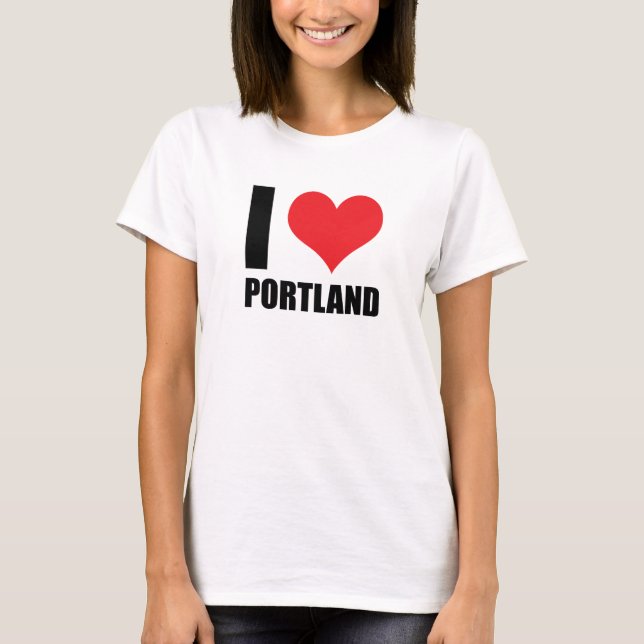 Camiseta Eu amo Portland (Frente)