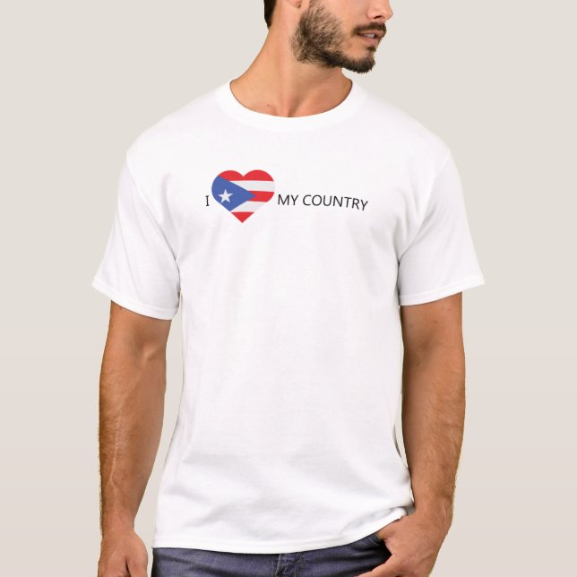 Camiseta Eu Amo Porto Rico (Frente)