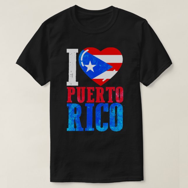 Camiseta Eu amo Porto Rico (Frente do Design)