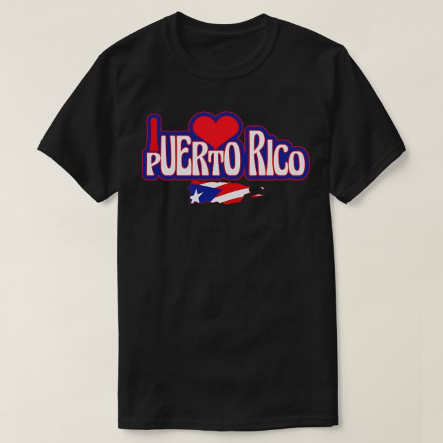 Camiseta Eu amo Porto Rico Design (Frente do Design)