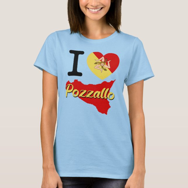 Camiseta Eu Amo Pozzallo (Frente)