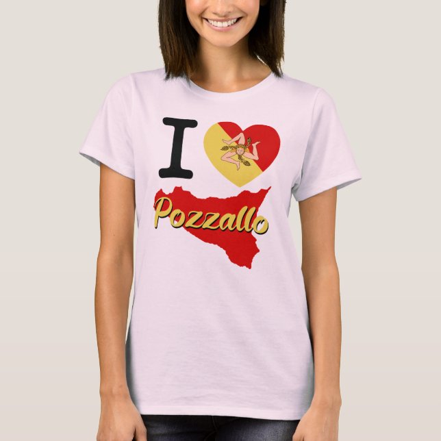 Camiseta Eu Amo Pozzallo (Frente)