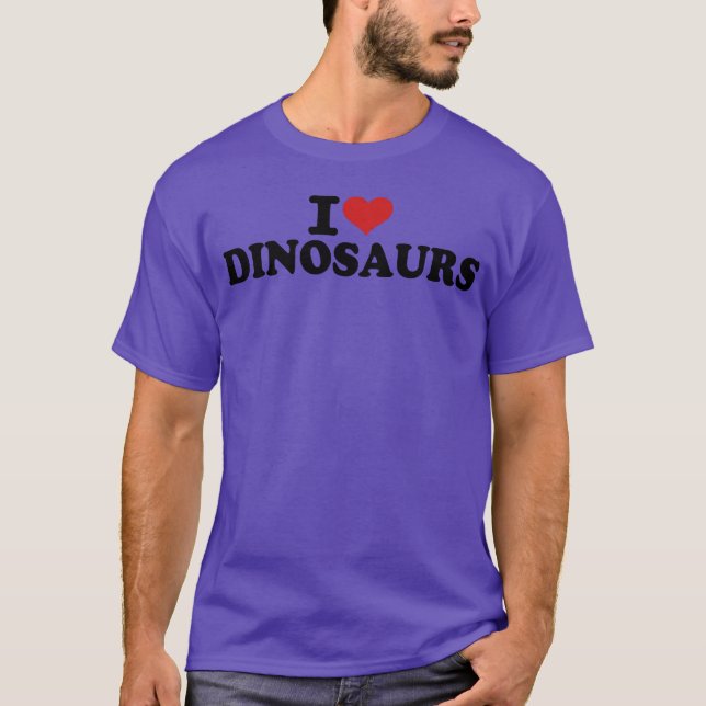 Camiseta Eu amo presente de Dinossauros (Frente)