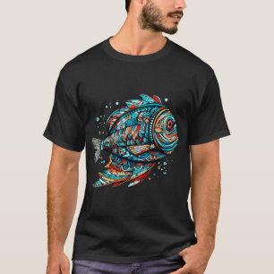 Camiseta Eu amo presente de ideia de design de pescador bon