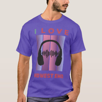 Camiseta Eu amo presentes de amigo amante de música emo do