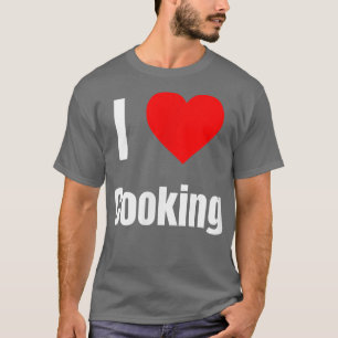 Camiseta Eu Amo Presentes De Coração Cozinhar Para Homens R