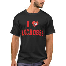 Eu amo presentes dos t-shirt do Lacrosse