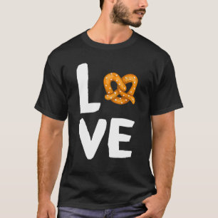 Camiseta Eu Amo Pretzels Para O Visto De Escritório Engraça