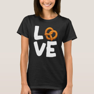 Camiseta Eu Amo Pretzels Para Pretzel Day German Foodie