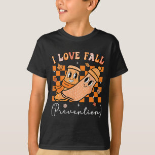 Camiseta Eu Amo Prevenção de Quedas Terapia Física de Queda