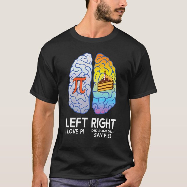 Camiseta Eu Amo Professor de Ciência em Matemática Pi Brain (Frente)