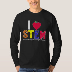 Camiseta Eu Amo Professor STEM Ciência Tecnologia Engenhari
