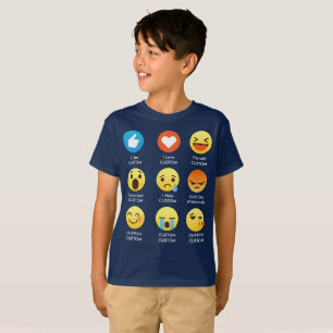 Camiseta Eu amo provérbios CUSTOMIZÁVEIS dos Emoticons