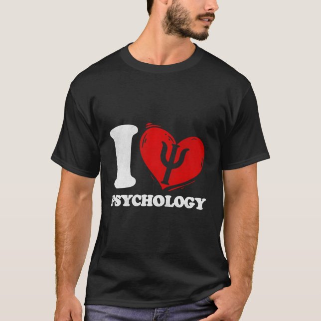 Camiseta Eu Amo Psicologista De Psicologia (Frente)