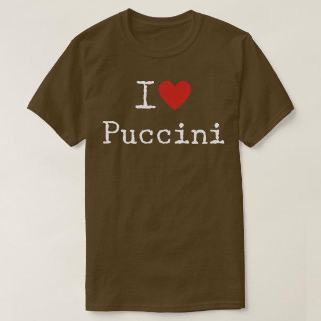 Camiseta Eu Amo Puccini (Frente do Design)
