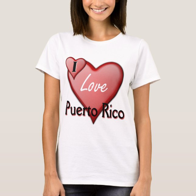 Camiseta Eu amo Puerto Rico (Frente)