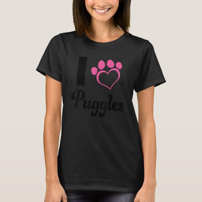 Camiseta Eu Amo Puggles (Frente)
