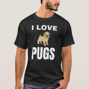 Camiseta Eu amo Pugs