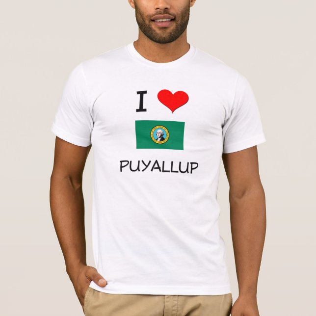 Camiseta Eu amo Puyallup Washington (Frente)