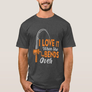 Camiseta Eu Amo Quando Ela Se Aproxima De Homens De Pesca E