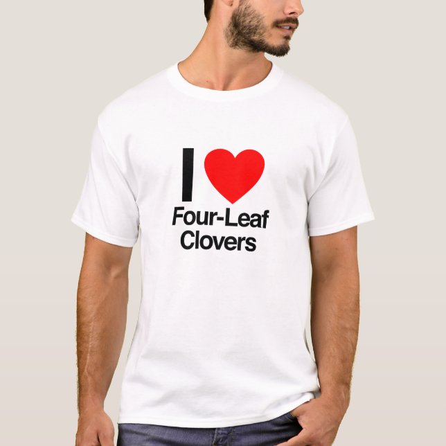 Camiseta eu amo quatro capas de folha (Frente)