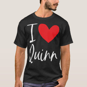 Camiseta Eu Amo Quinn Name Personalised Boy Man BFF Amigo