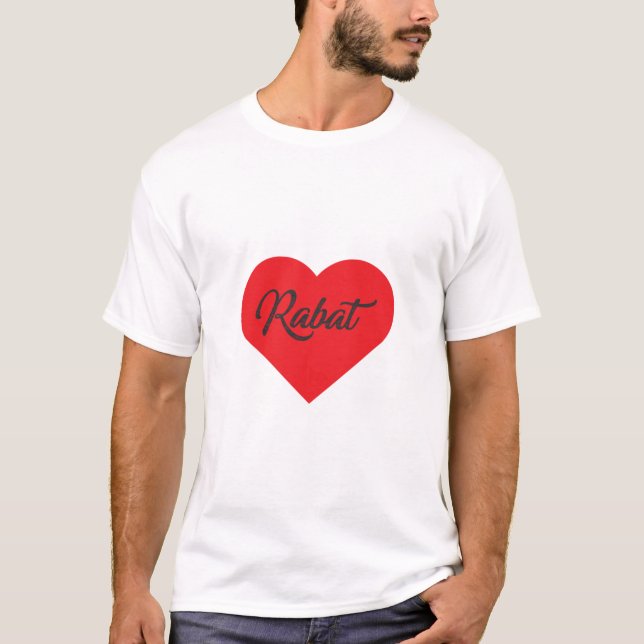 Camiseta Eu Amo Rabat - Marrocos (Frente)