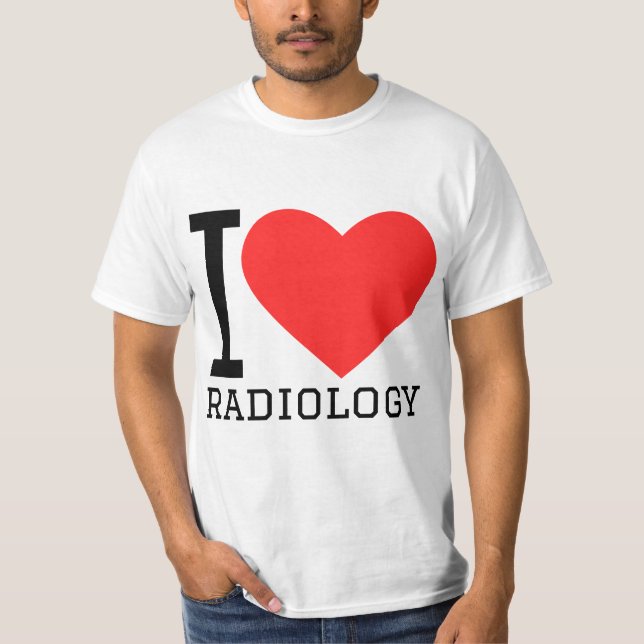 Camiseta Eu amo radiologia  (Frente)