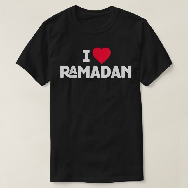 Camiseta Eu Amo Ramadan Eid Mubarak Islâmico Ramadã (Frente do Design)