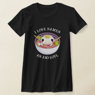 Camiseta Eu Amo Ramen Axolotl Pun