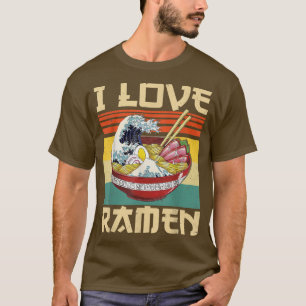 Camiseta Eu Amo Ramen Japonês Cute Kawaii Anime Gifts Girl