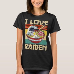 Camiseta Eu Amo Ramen Japonês Cute Kawaii Anime Gifts Girl