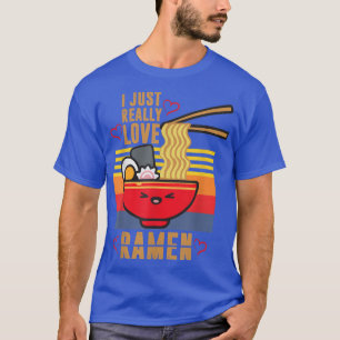 Camiseta Eu Amo Ramen Noodles, Japonês Para Homens