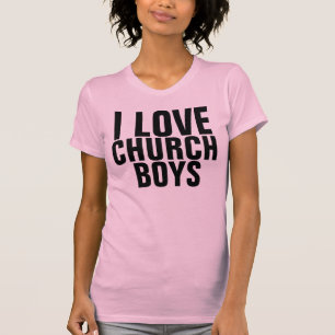 Camiseta EU AMO RAPAZES DE IGREJA, T-Shirts