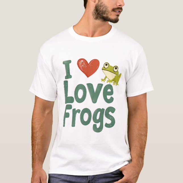 Camiseta Eu Amo Rãs  (Frente)