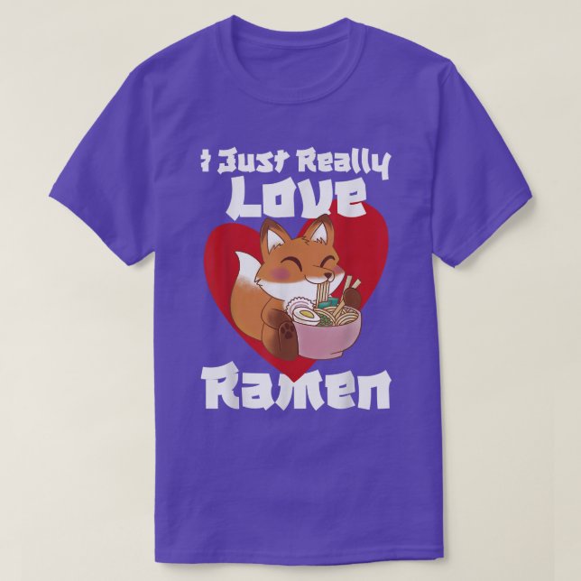 Camiseta Eu Amo Realmente Ramen  (Frente do Design)